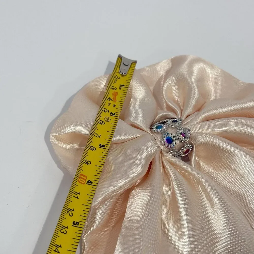 Large Satin Bow Barrettes Women Ribbon Hair Clips Hairpins for Styling